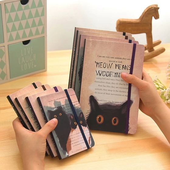 2019 Творческий Кот из мультфильма Журнал Дневник линии страниц блокнот Печатный