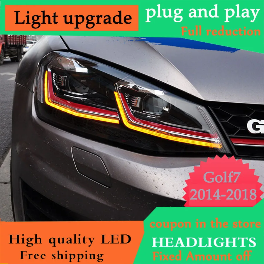 D YL автомобильный Стайлинг чехол для головного света VW Golf7 Golf 7 фары MK7 2014 2018