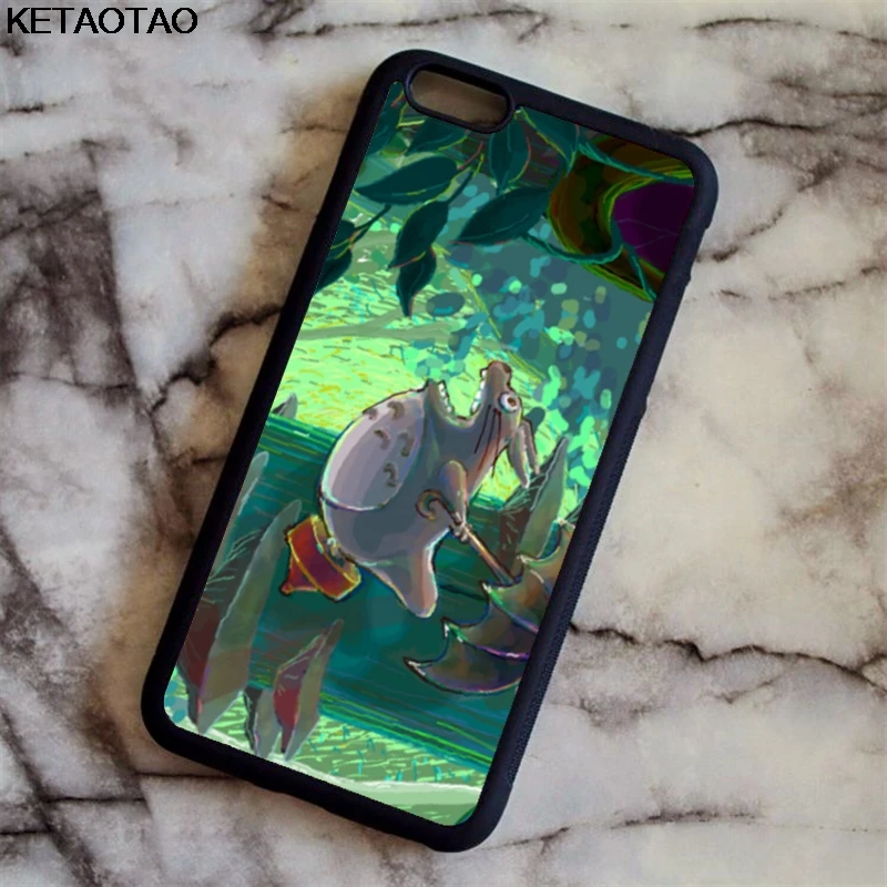 KETAOTAO Studio Ghibli Ghiblies totoro чехлы для телефонов iPhone 4S 5C 5S 6 6S 7 8 Plus X Samsung чехол Мягкий ТПУ