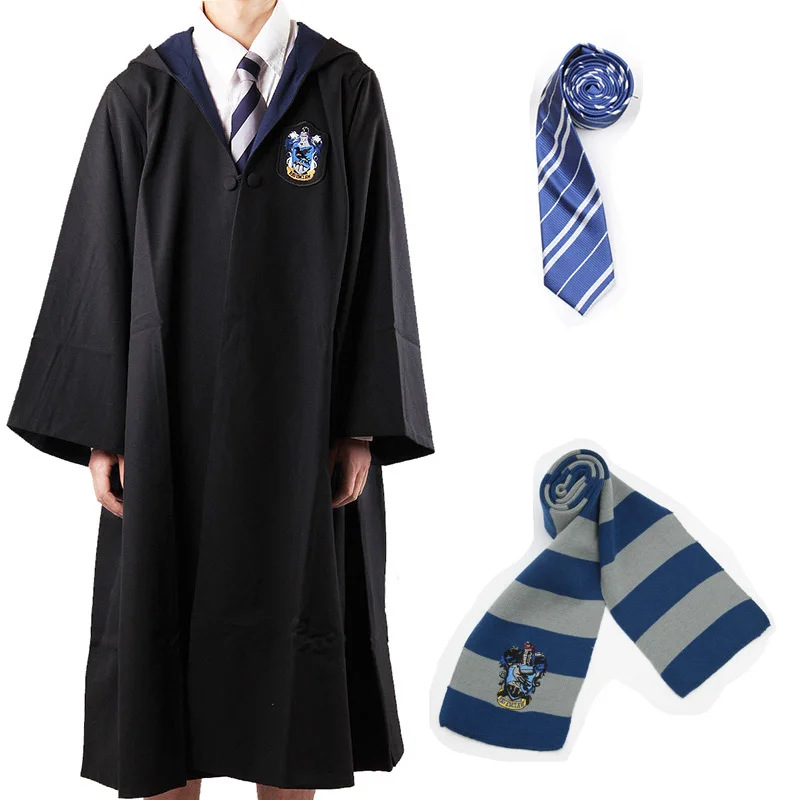 Хогвартс Поттер халат Hufflepuff Ravenclaw Гриффиндор Слизерин Поттер костюмы накидка плащ галстук шарф Гермиона Рождественский подарок