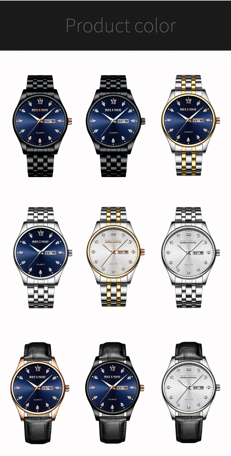 Mens Watches Top Brand Luxury Casual Watch New Fashion Waterproof Business Quartz Watches For Mens Wristwatch Clock Full Steel