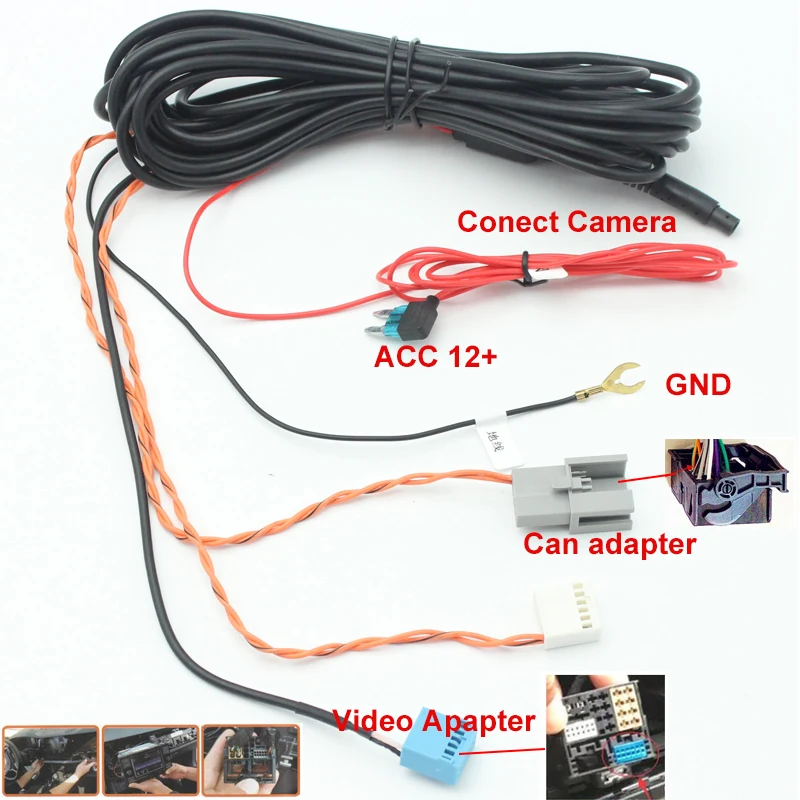 RCD330 Car Trunk Handle Rear View Camera For Audi VW MQB PQ MIB Stereo Monitor Support Data Trajectory Line . Not need CANBUS | Автомобили