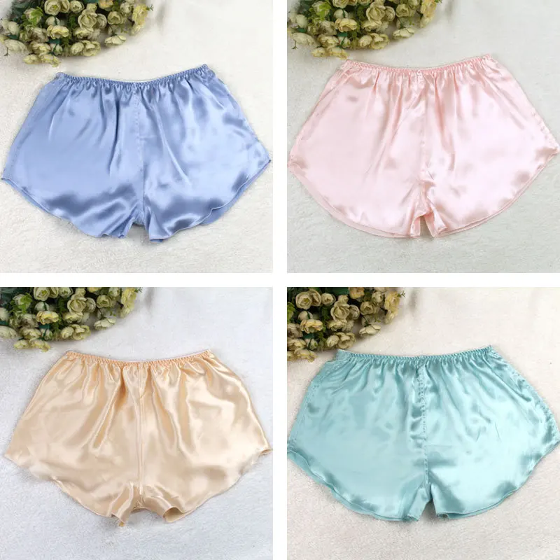 Женские шорты-Багажники из чистого шелка домашние безопасные свободные трусики