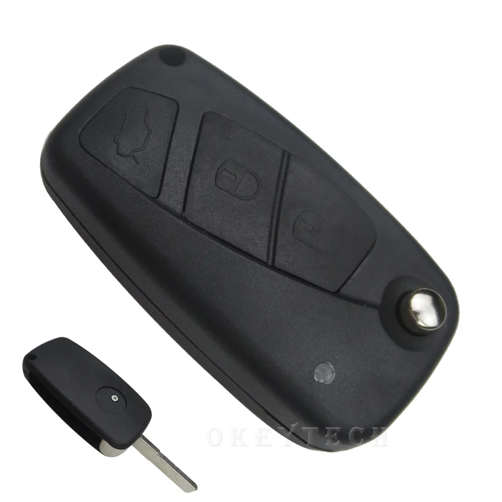 OkeyTech 5 шт./лот 3 кнопки откидной дистанционный ключ оболочка для Fiat Punto Ducato Stilo Panda