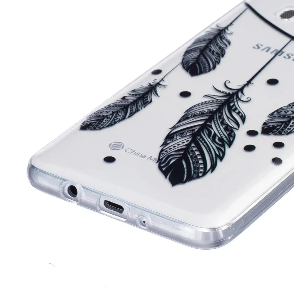 Черный Цветочные Пейсли Цветок Мандалы Рисунком Мягкий Чехол Для ТПУ Samsung Galaxy J510