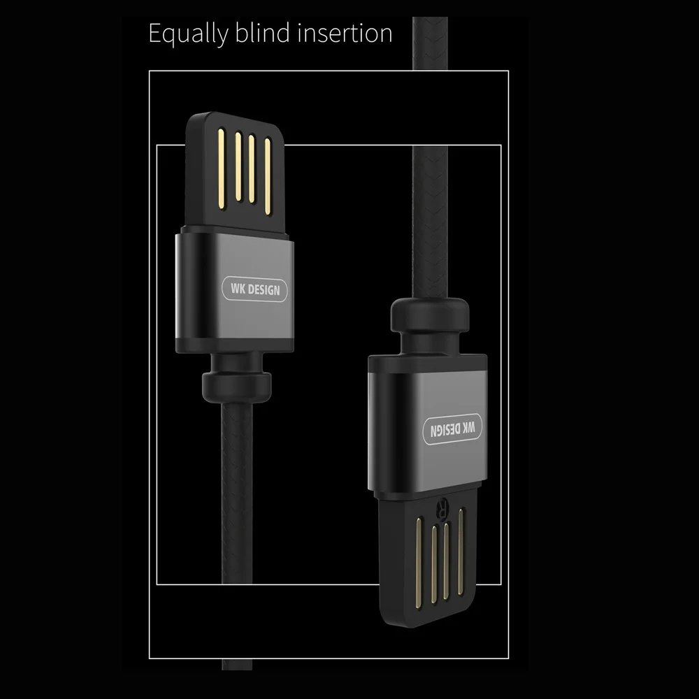 Магнитный кабель WK 2 в 1, Micro USB+ type C+ IOS для реверсивного USB для samsung, Магнитный зарядный кабель для Apple iPhone X 8 7 6