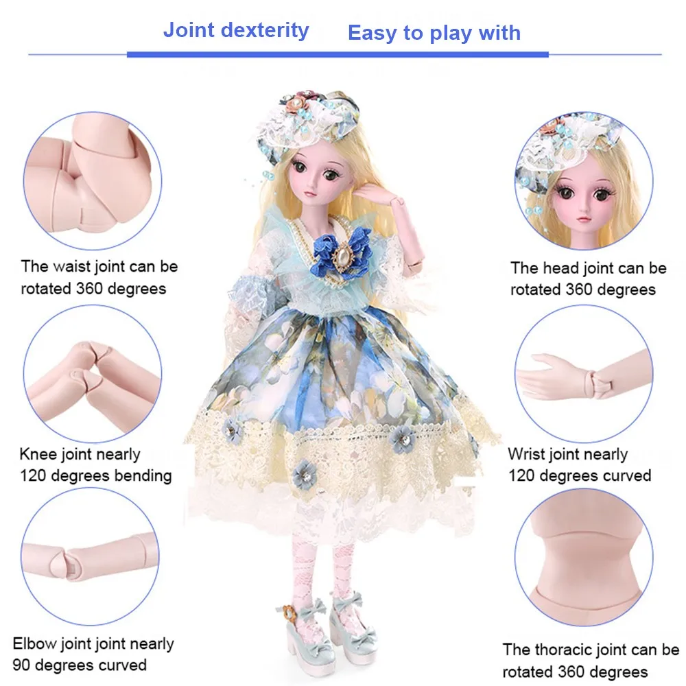1/3 BJD кукла 60 см/23 6 дюйма Высота 19 шариковых шарнирных кукол (парик + обувь одежда