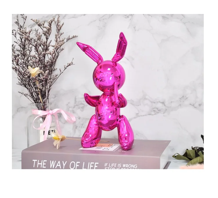 Jeff Koons Кролик Милые Животные Смола скульптура свадебный декоративный шар Кролик дом в скандинавском стиле украшения Аксессуары декор для дома