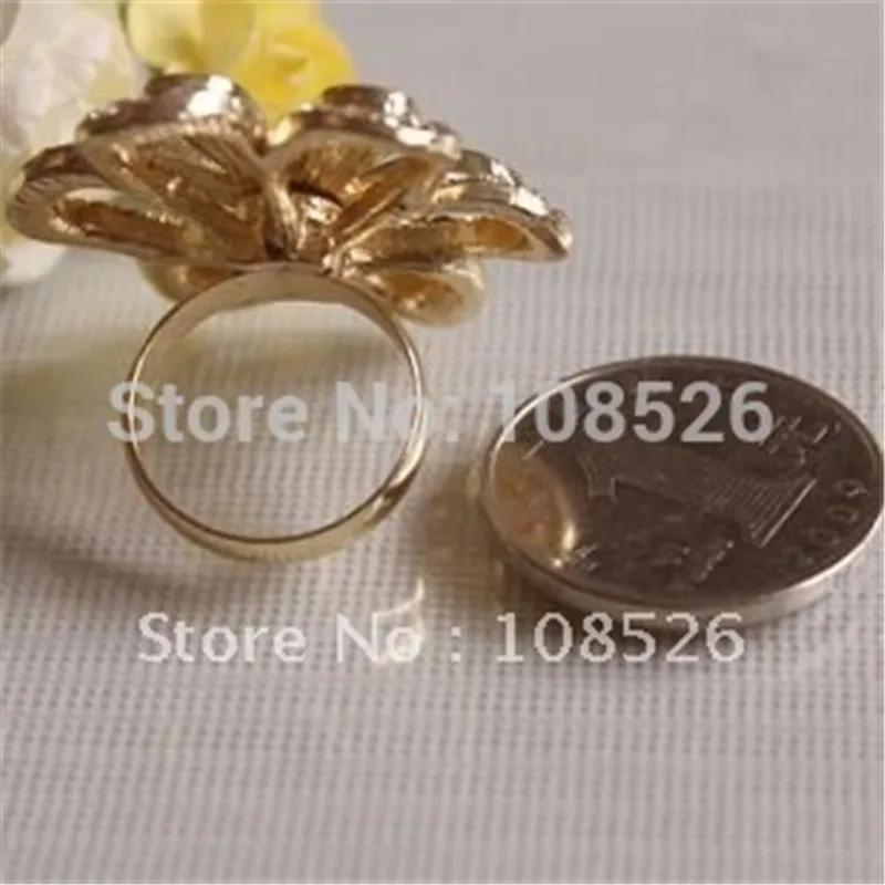 ENZE Бесплатная доставка Новый хит продаж кольцо в форме большого цветка три