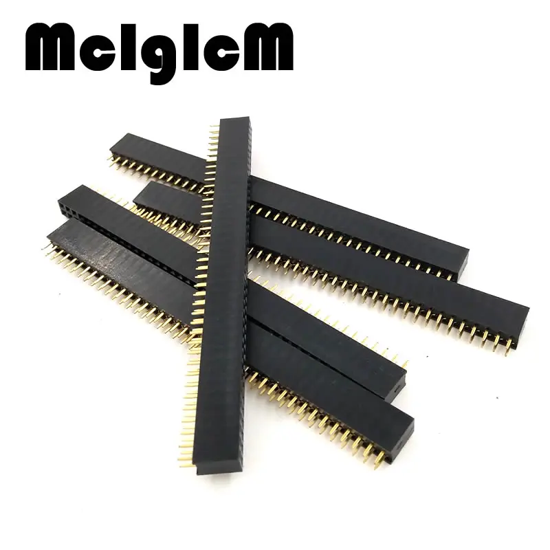 

200PCS 2X40 pin 2x40 Pin 80P 2.54mm Double Row Female Straight Header Pitch Socket Pin Strip Free shipping