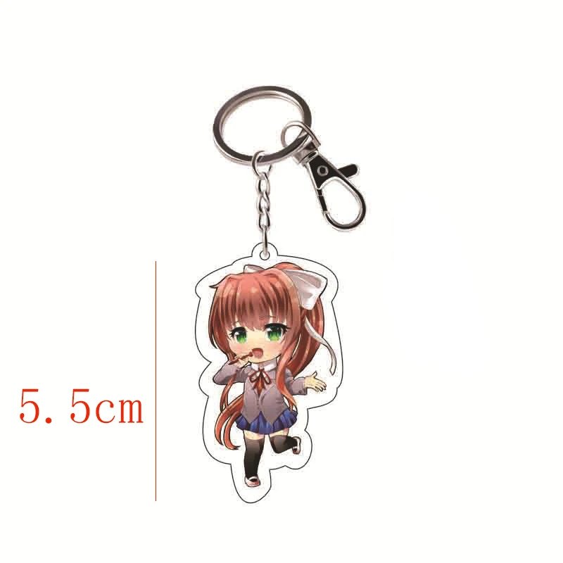 Игра Doki Литературный клуб косплей реквизит Sayori Yuri Natsuki Monika брелок аксессуары акриловое кольцо для ключей
