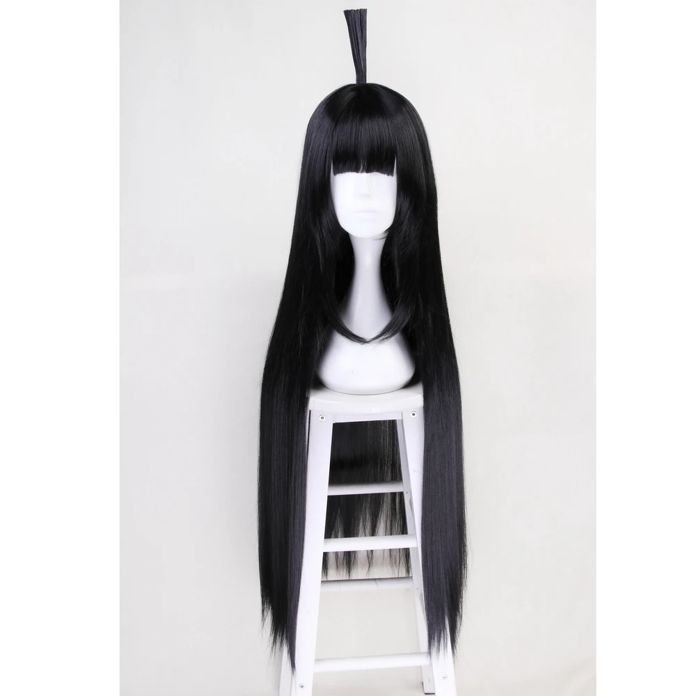 100cm Anime Aotu World KAILIE Long Straight Black Cosplay Wig With Bangs Halloween Costume Synthetic Hair Wigs For Women | Тематическая