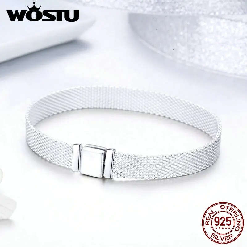 WOSTU 2019 браслеты в столичном стиле из стерлингового серебра 925 пробы 17-19 см дружбы