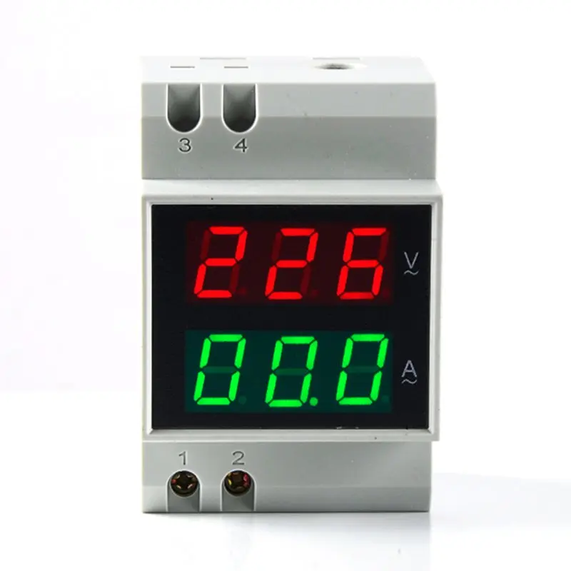 Светодиодный вольтметр амперметр на Din рейке активный фактор мощности время