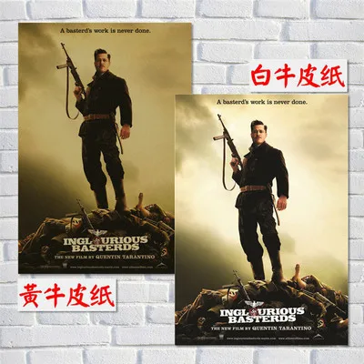 Художественный постер Inglourious Basterds из крафт бумаги для бара кафе фирменное