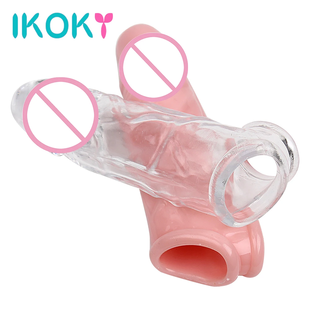Реалистичный фаллоимитатор IKOKY прочное кольцо для пениса TPE секс игрушки мужчин