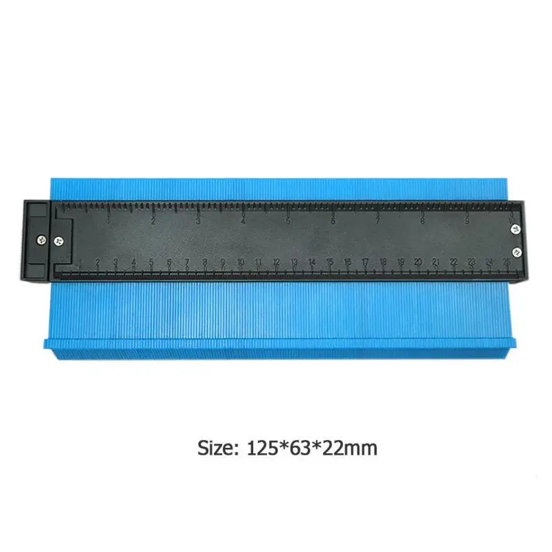 10 INCH BLUE 5/6/10 дюймов Пластик профиль копия датчик контура калибровочного инструмента Дубликатор duplo и Плитки Стандартный Дерево Лазерная маркировочная инструмент в клеточку измерены в ненатянутом контура метр - Цвет: 10 INCH BLUE