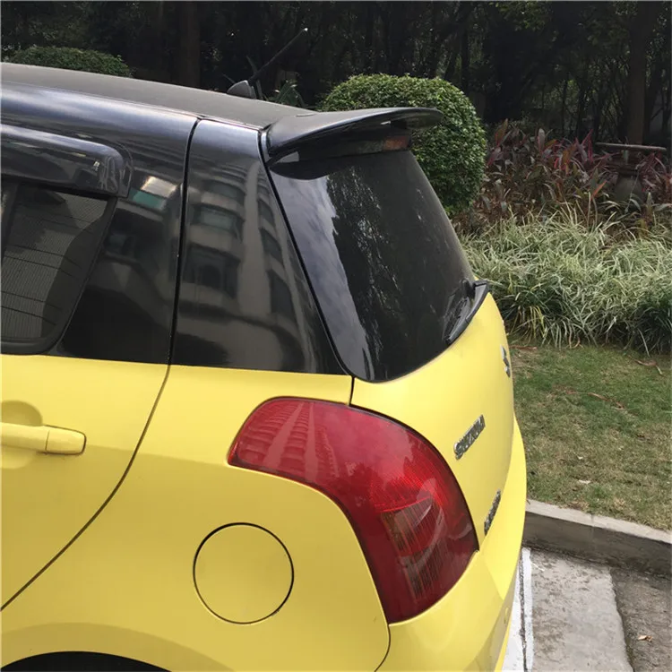 Для Swift спойлер 2008- Suzuki Swift спойлер YCK ABS Пластиковый материал заднее крыло автомобиля Цвет задний спойлер