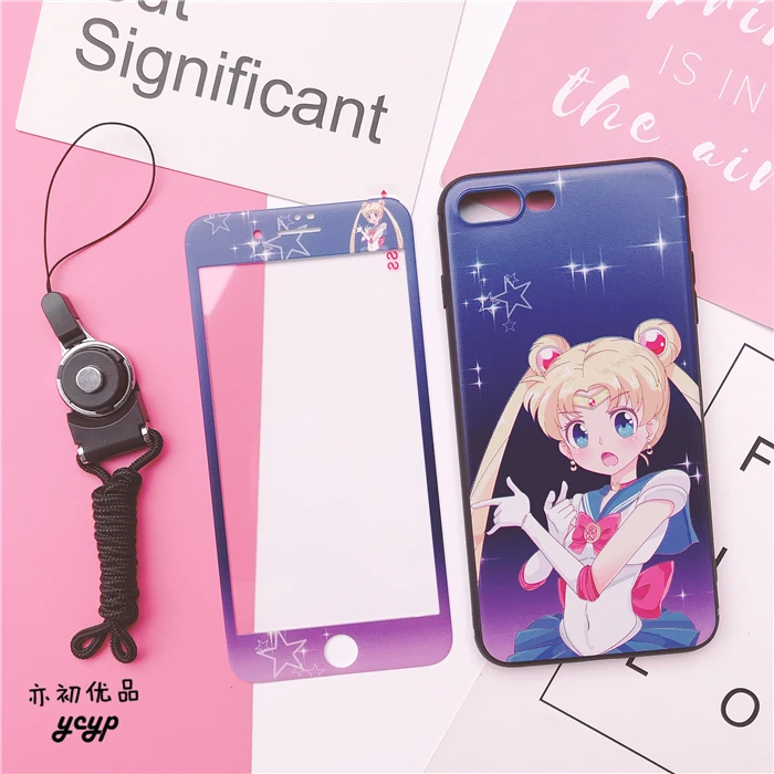 Чехол для iphone XR Cardcaptor Sakura + пленка экрана из закаленного стекла X XS Max 7 8plus 6S plus Sailor