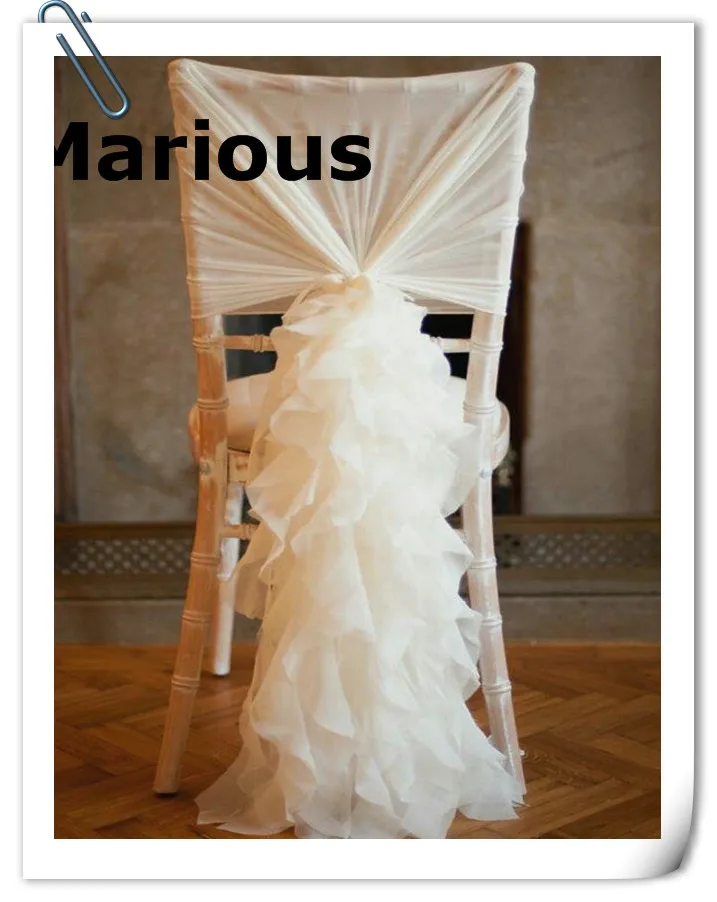 50 шт. розовый шифоновый стул с поясом и оборками капюшон стула 60*150 створки много