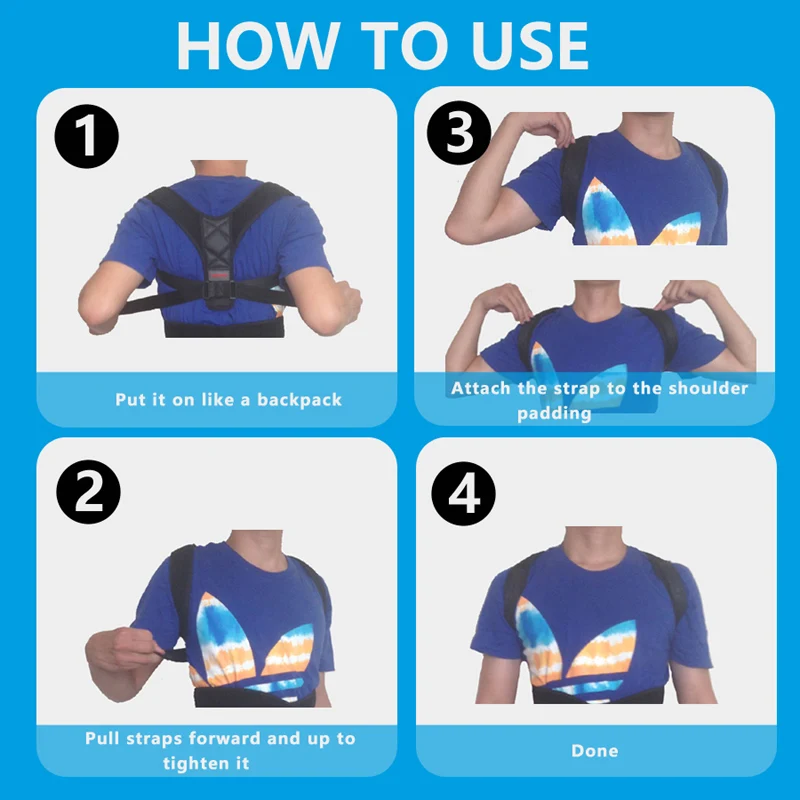 

Udoarts Posture Corrector & Back Support Brace for Women and Men (28"-48" Chest) Clavicle Support Brace