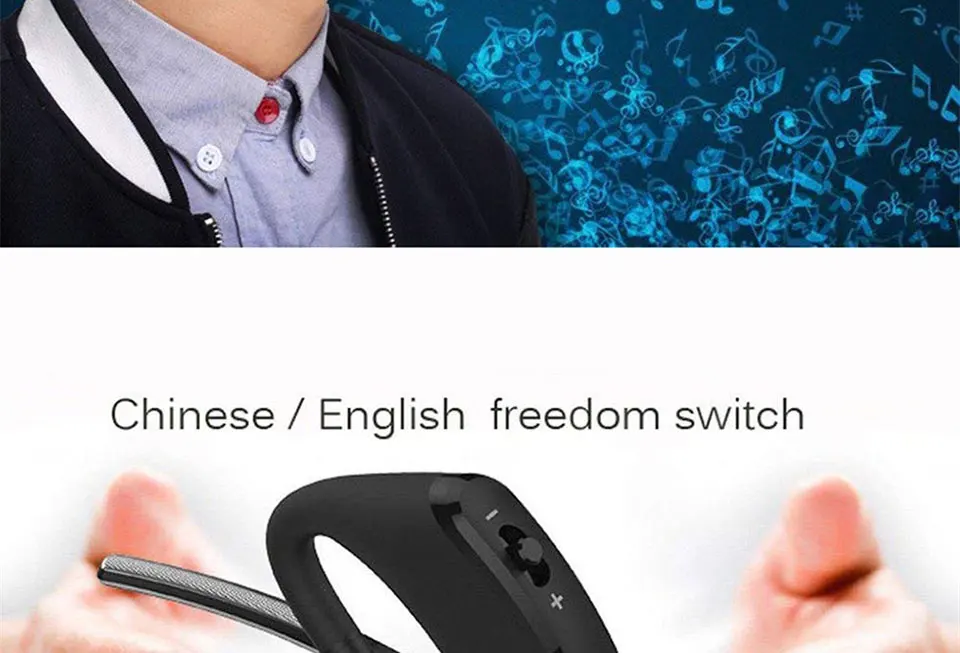 COOLJIER бизнес беспроводные Bluetooth наушники для автомобиля Bluetooth Handsfree стерео ушной крючок гарнитура с микрофоном шумоподавление наушники