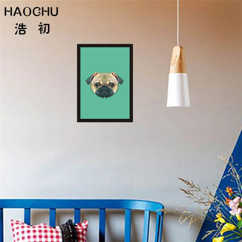 Абстрактная Европейская стильная Очаровательная голова французского бульдога