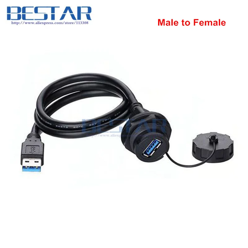 Водонепроницаемый соединитель USB 3 0 кабель IP67 1 м фута штекер-гнездо и штекер