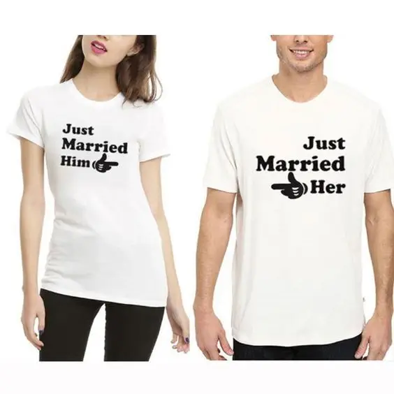 Одинаковая футболка для пары, для свадьбы, для жены, Camisetas, для мужчины, для мужчины, вечерние топы для свадьбы, одинаковые комплекты