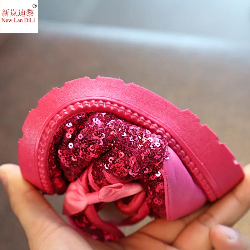 2018 Зимние новые детские зимние сапоги бархатные для девочек хлопковая обувь с