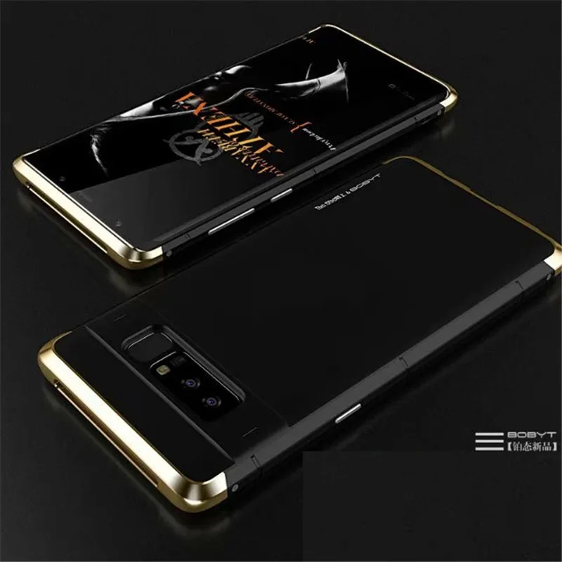 Ultra Slim Алюминий кадров чехол+ PC Для мужчин металл случаи мобильного телефона для samsung Galaxy S8 S9 Плюс/Примечание 8 Алюминий металлический чехол