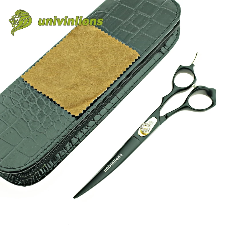 7 &quotЧерные ножницы для груминга домашних животных изогнутые собак