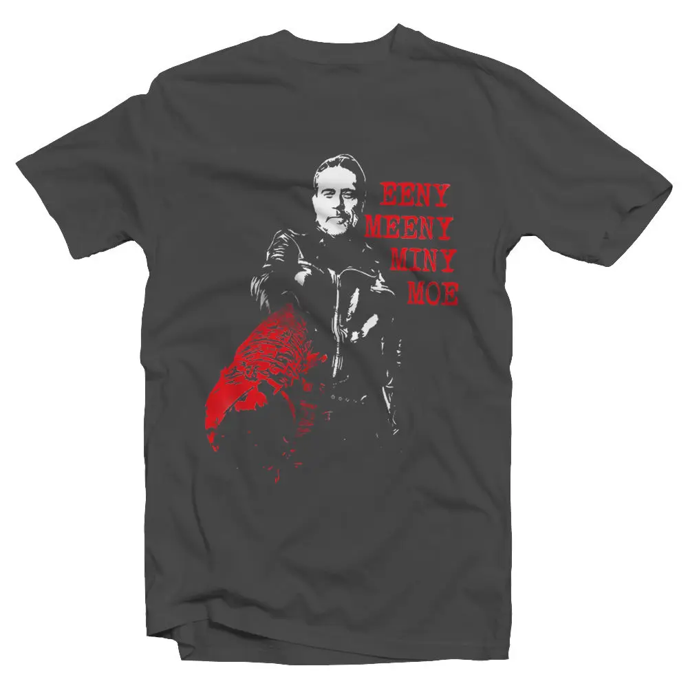 Negan walking eeny meeny miny moe Футболка ходунки Мертвых Зомби крутая Повседневная футболка