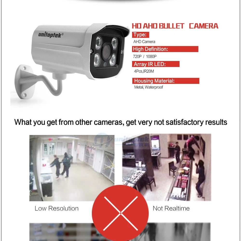 HD 720P 1080P AHD CCTV камера наружная Водонепроницаемая 4 шт Массив светодиодов ИК 20 м ночного видения аналоговая камера видеонаблюдения