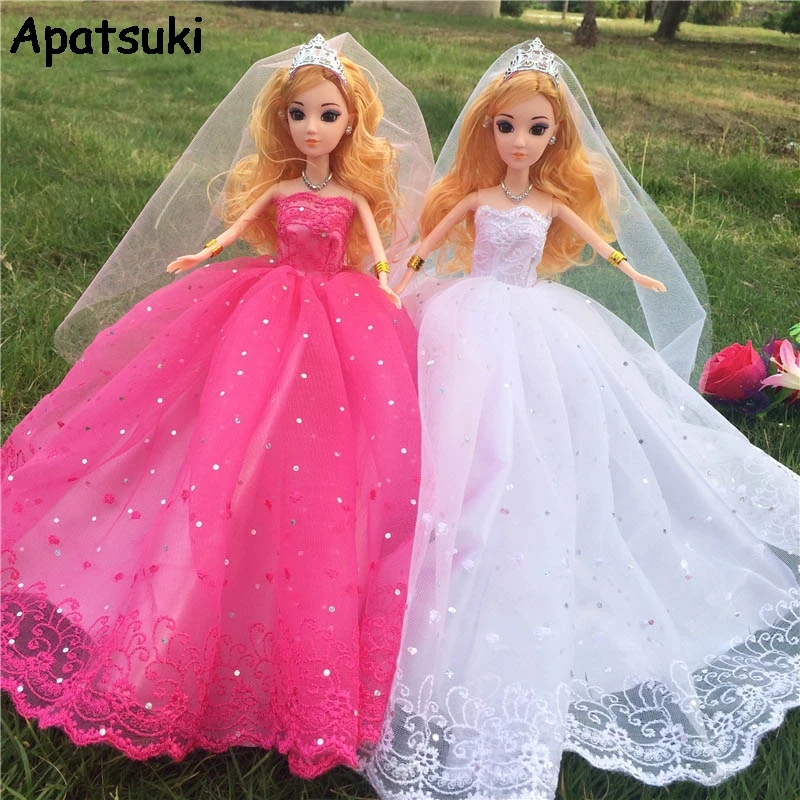 Детская игрушка красочные кукольные Платья для куклы Барби кружевное вечернее