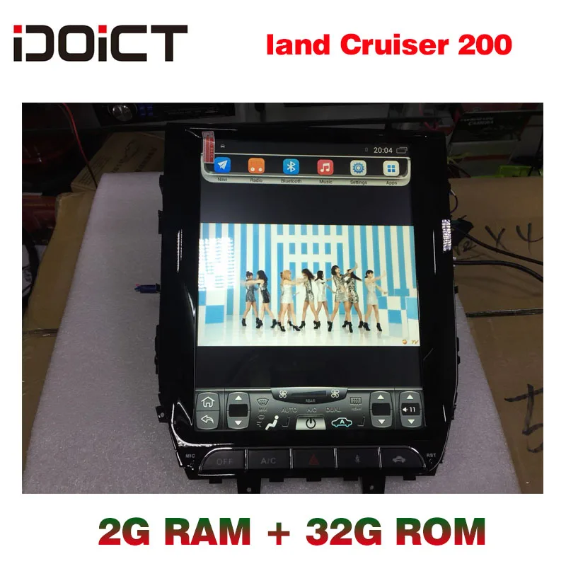IDOICT TESLA Android 6,0 2G+ 32G Автомобильный dvd-плеер gps навигация Мультимедиа для Toyota Land Cruiser Prado 200 радио