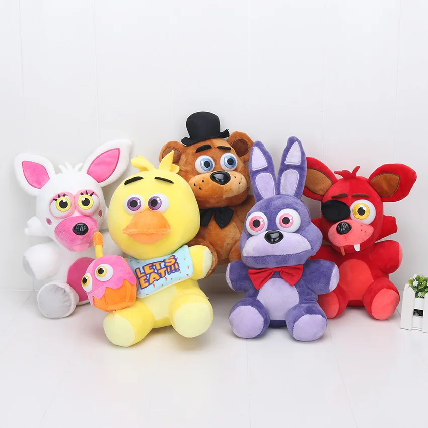 25 см игрушка из игры «FNAF» пять ночей у Фредди плюшевые куклы сестра расположение медведь Фредди Фокси Бонни и Чика Мягкие плюшевые игрушки Детский подарок
