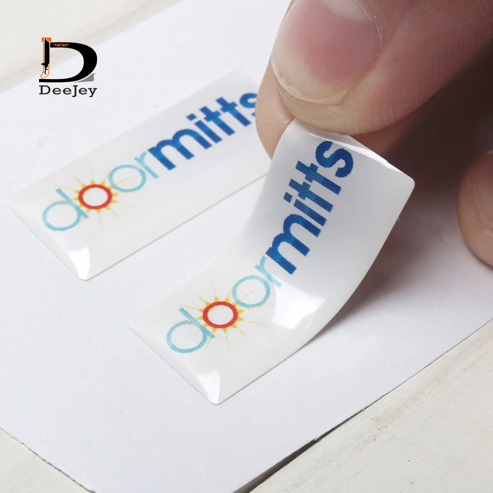 Заказные печатные прозрачные цветные купольные смолы этикетки клейкие