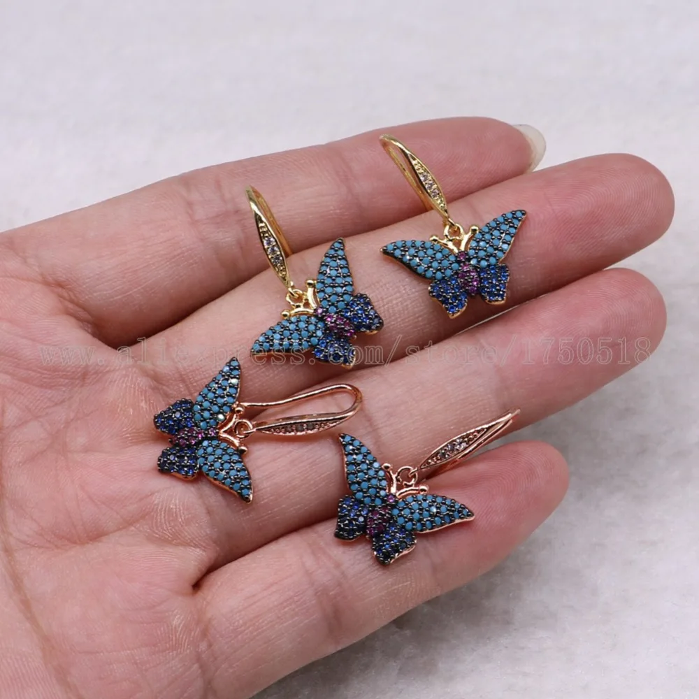 5 pairs tiny butterfly earrings colorful Insects fly Bee hook for lady insect bugs jewelry Earrings 3231 | Украшения и аксессуары