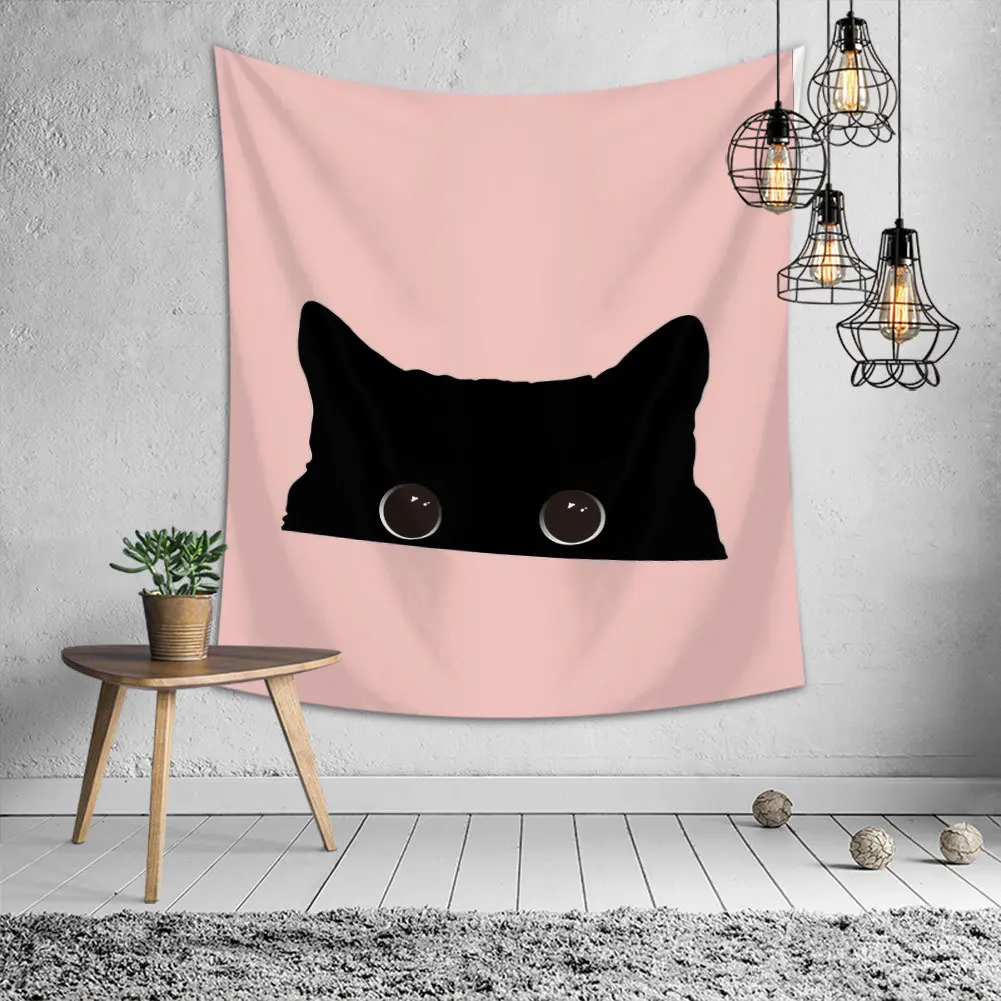 3D милый кот и собака цифровая печать гобелен висячая картина скатерть пляжное