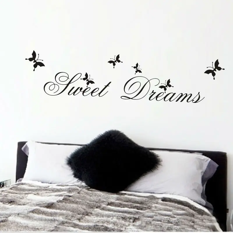 Настенные наклейки sweet dreams для украшения спальни diy домашний декор настенные