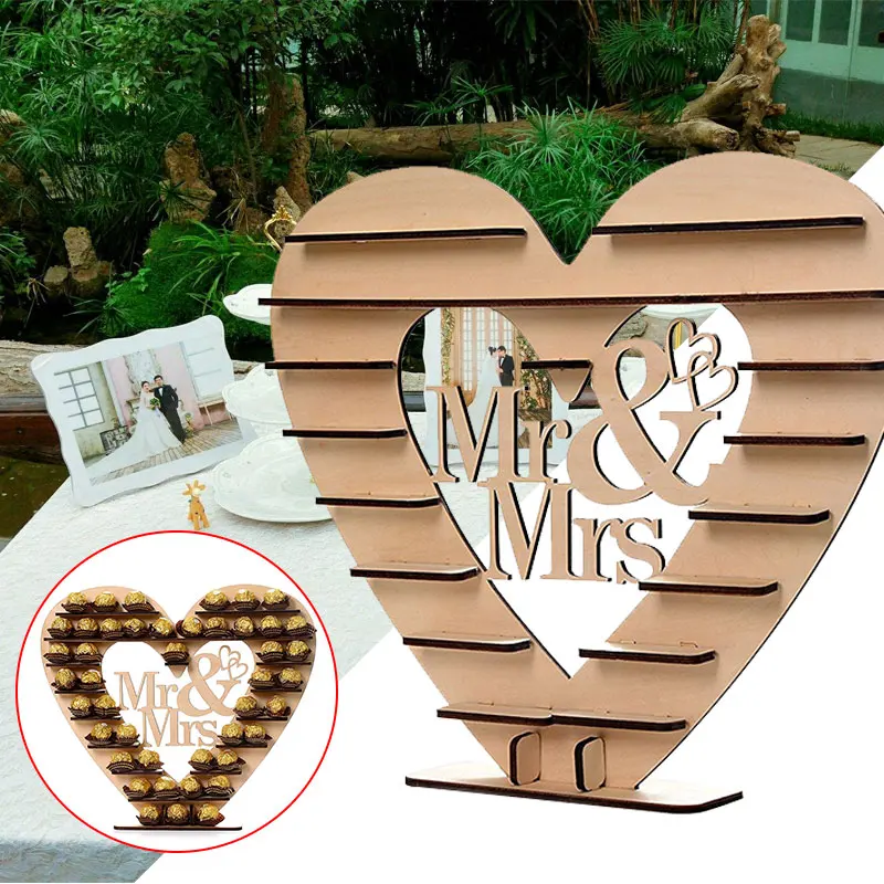 Mr & Mrs выставочный стенд Ferrero Rocher в форме сердца красивый деревянный экономический
