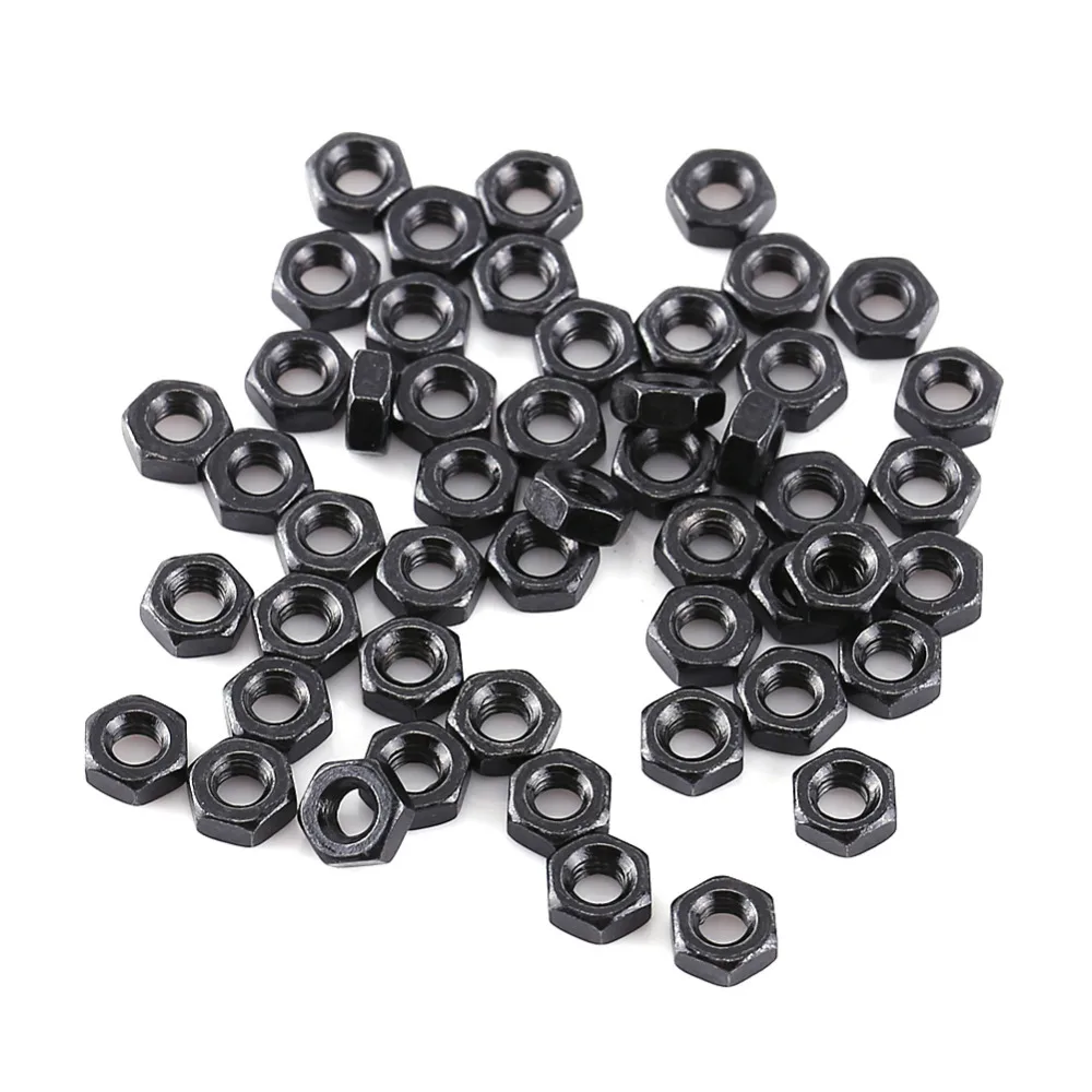 Набор винтовых гаек 300 шт./компл. M3 черная плоская кнопка головка Шестигранная