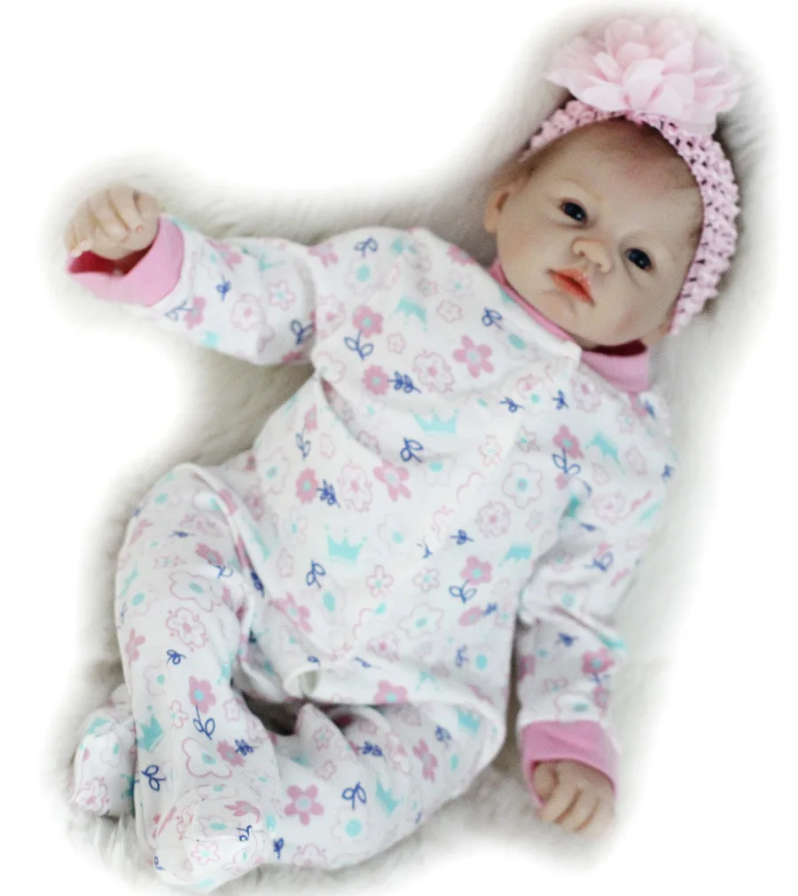 Силиконовая Мягкая Кукла reborn baby с хлопком 22 ''npk Реалистичная кукла Reborn Babies cute 55 см bebe Growth Partner дешевле Juguetes