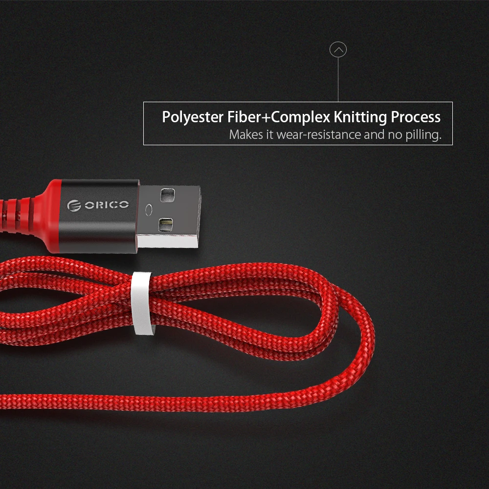 Кабель ORICO Scharge type-c для USB-A, 1 м/3 фута, зарядный шнур, черный/красный, кабель синхронизации для смартфонов и планшетов