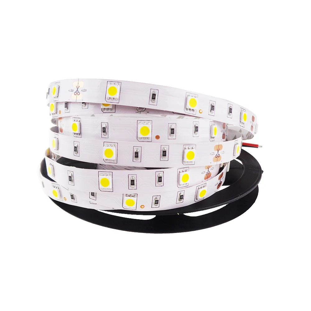 

Светодиодная лента 5050 5 м 150 Led SMD неводонепроницаемый гибкий ленточный светильник 7 видов цветов DC12V 30led/M Внутреннее освещение Новое поступле...