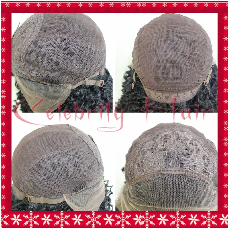 Синтетические странный вьющиеся бесклеевого парик фронта шнурка синтетические