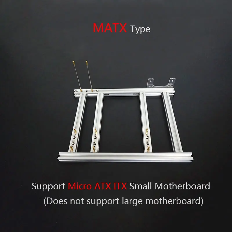 Компьютер ATX алюминиевый корпус горизонтальная открытая машина DIY хост-бокс Настольный персональный шасси прозрачный креативный