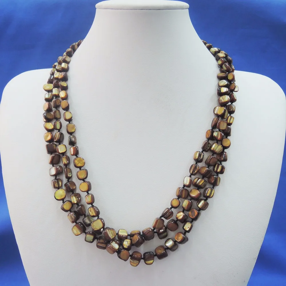 Модное ожерелье жемчужное с ракушками модное 3 линиями|fashion necklace|necklace fashionpearl necklace