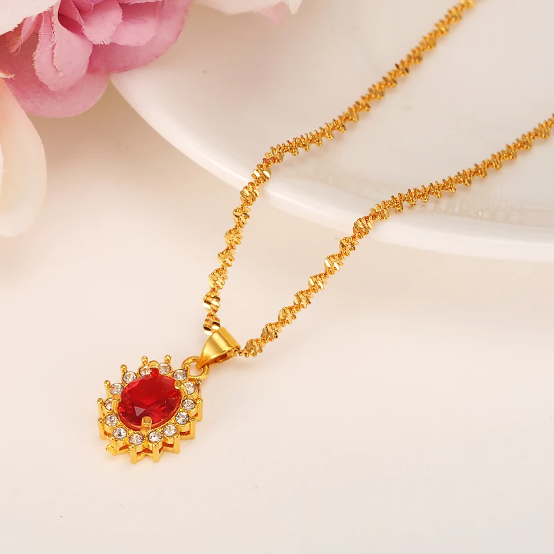 Женские круглые серьги и подвески Bangrui свадебные наборы золотистого цвета с